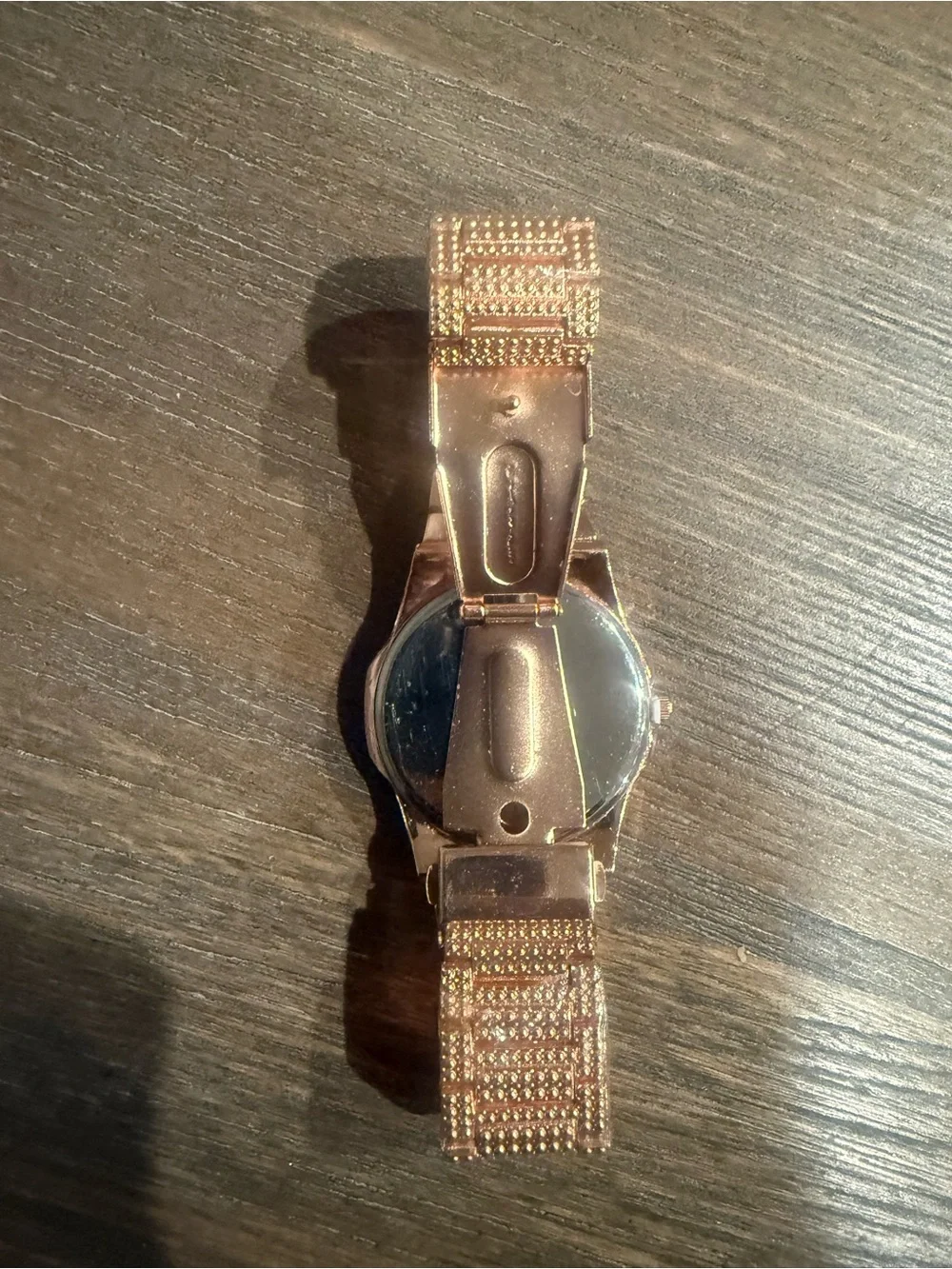 Rose Gold Crystal Pave Women’s Watch Bracelet